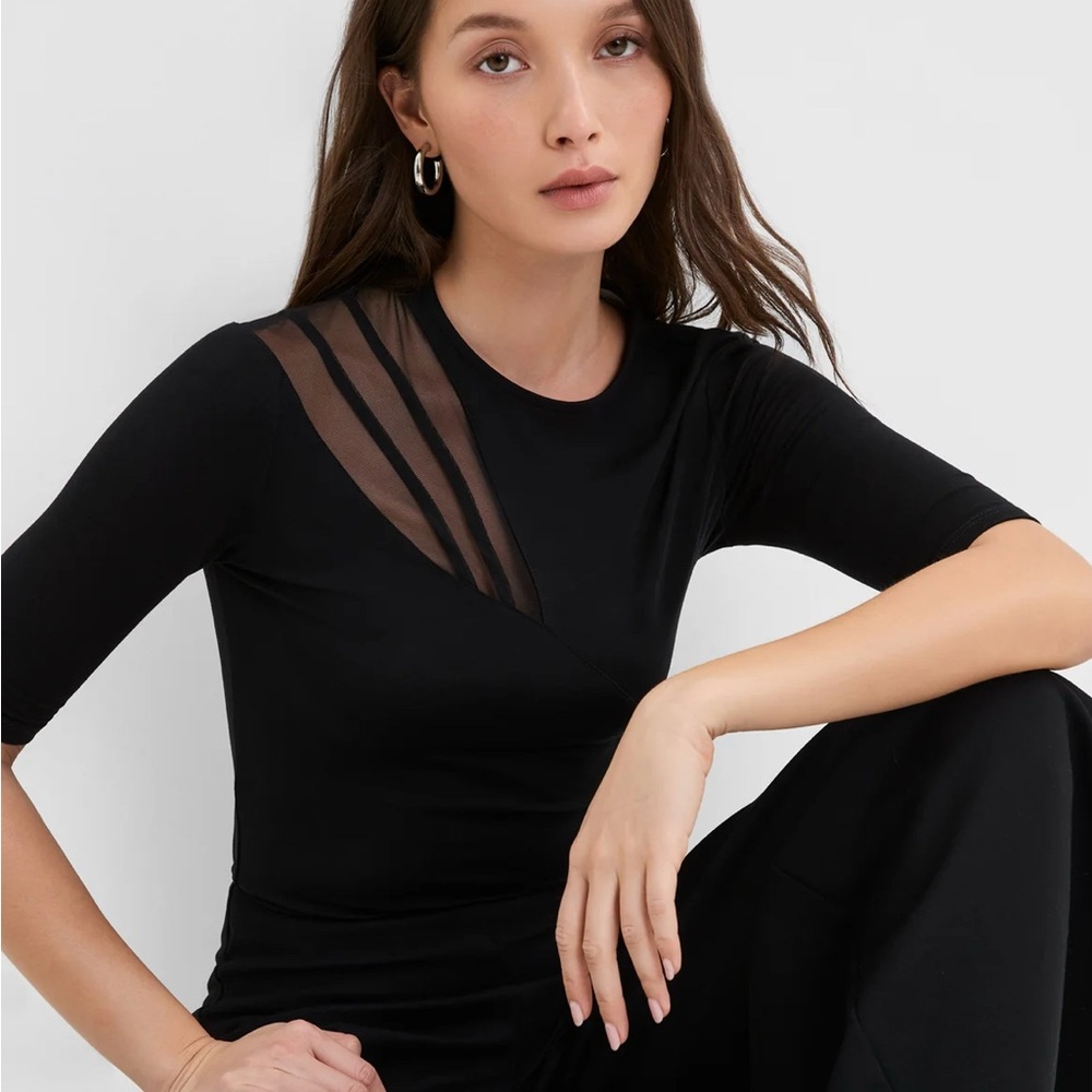 Black Fitted Cut Out Tee